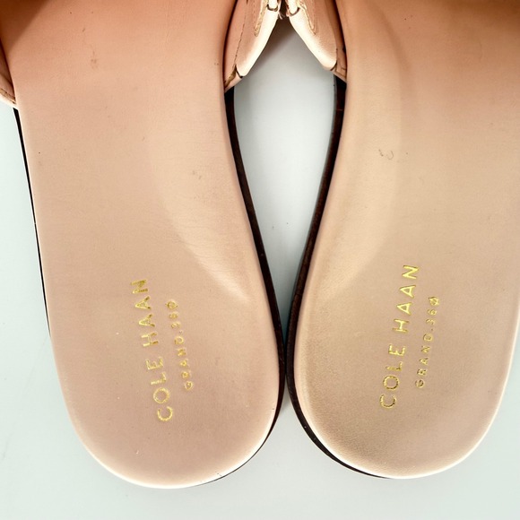 Cole Haan Grand 360 Woven Leather Slide Sandals Blush Pink W16681 Womens 8B - Picture 6 of 7